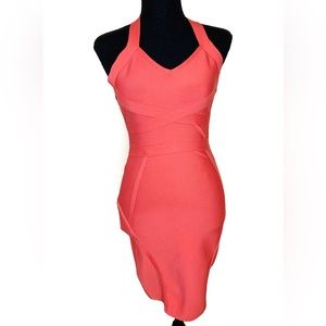 NWOT sleeveless Peach bandage dress for women size XS